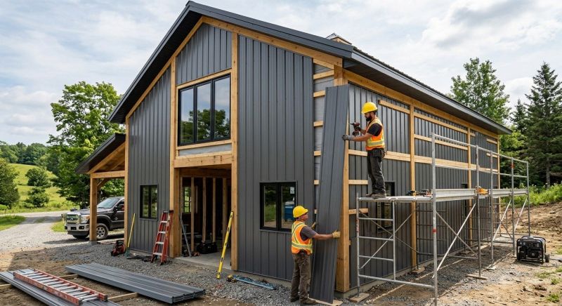 Metal Barn Siding Installation in Iredell County, NC