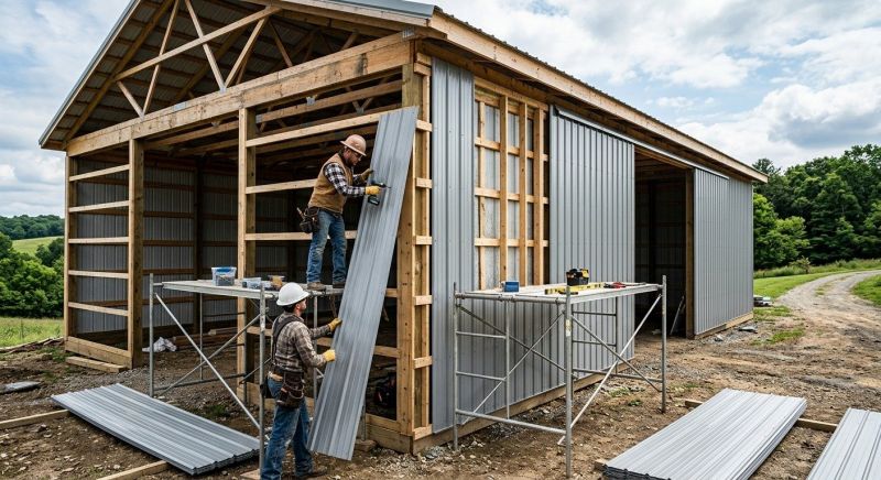 Pole Barn Siding Installation in Iredell County, NC